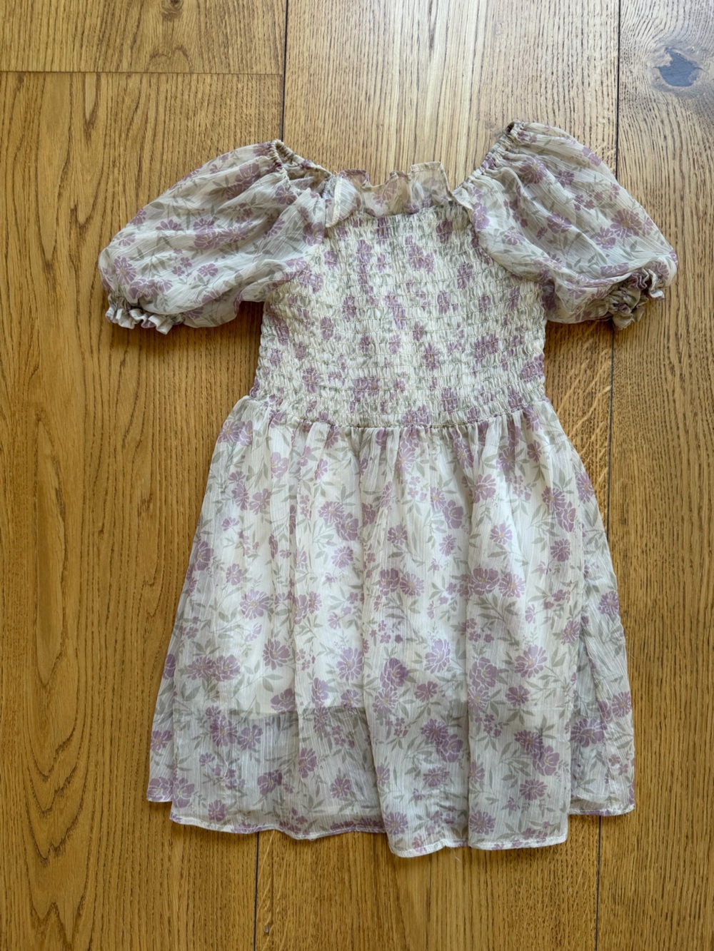 Noralee Girls' Lavender Floral Smocked Dress size 4